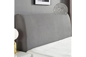 EFELIM Waterproof Headboard Cover Queen King Full Size, Stretch Bed Headboard Slipcover Anti Slip Dustproof Protector Cover for Bedroom Decor (French Grey,Queen:150cm/59in)