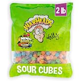 WARHEADS Cubes Sour Sweet Fruity Chewy Candy 2 lb Bulk Bag | Larger Size Is Ideal For Candy Buffets, Celebrations, Office Treats, And Sharing With Friends And Family Members.