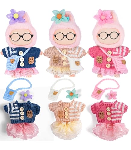 thumbnail image 2 of For Plush 20cm Doll Clothes Dress Up Clothing Ancient Han Fu Coats Set 2 of 14