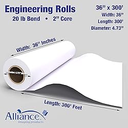 Alliance Wide Format Paper CAD Bond Rolls