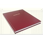 BookFactory 4 Column Account Book Ledger, Hardbound, 96 Pages | Accounting Notebook, Burgundy Cover, Section Sewn Hard Cover, 8'' x 10'' - Made in USA