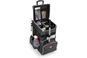 Rubbermaid Commercial Products Executive Quick Carts, Mobile/Travel Office Cart, Large, Dark Gray, for Housekeeper/Sales Rep/Medical Professionals/Home Healthcare/Teachers