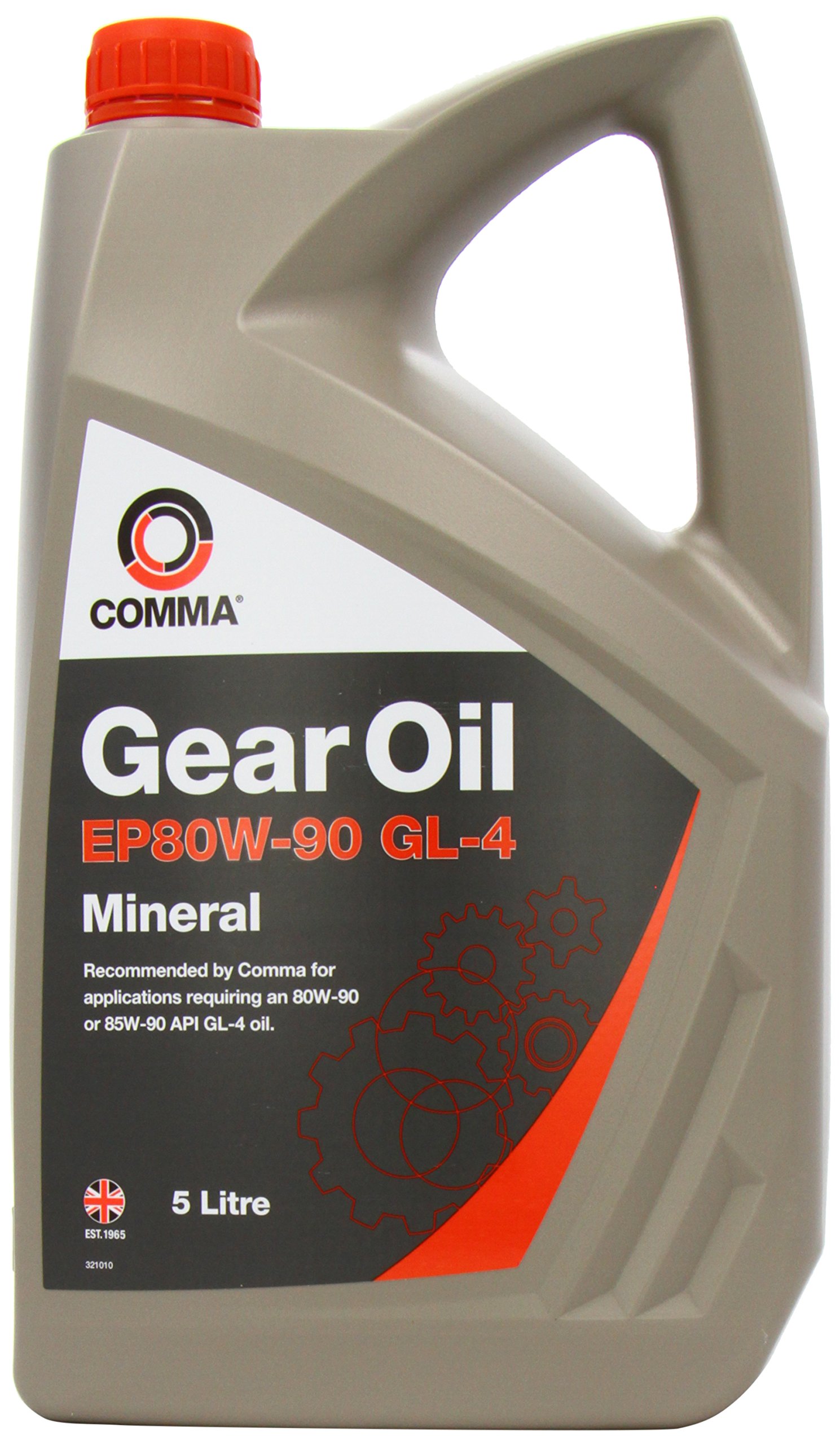 Comma GO45L EP80W90 GL4 Gear Oil, 5 Liter, Grey