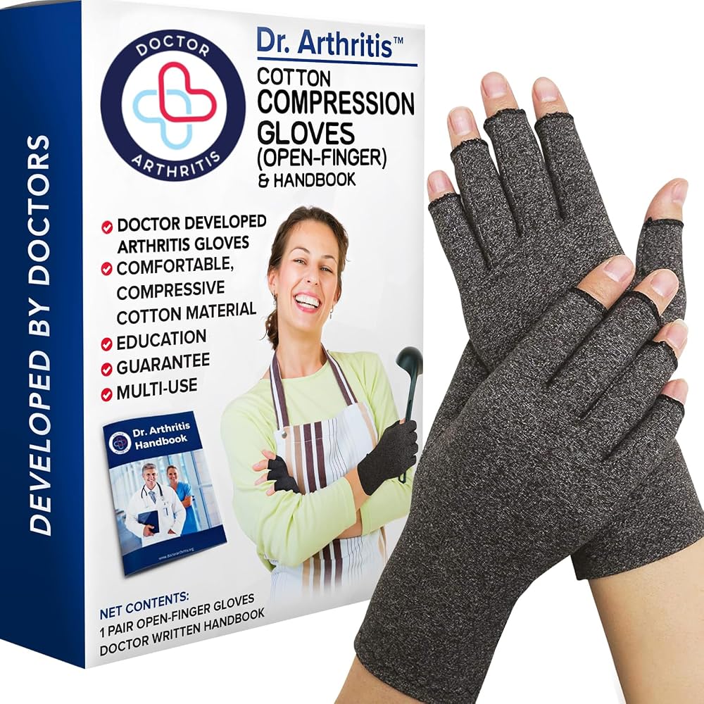 Dr. Arthritis Doctor Developed Arthritis Gloves & Handbook Grey S
