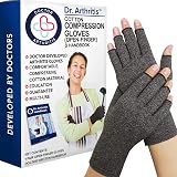 Dr. Arthritis Compression Gloves Doctor Handbook Arthritis Carpal Tunnel Grey L