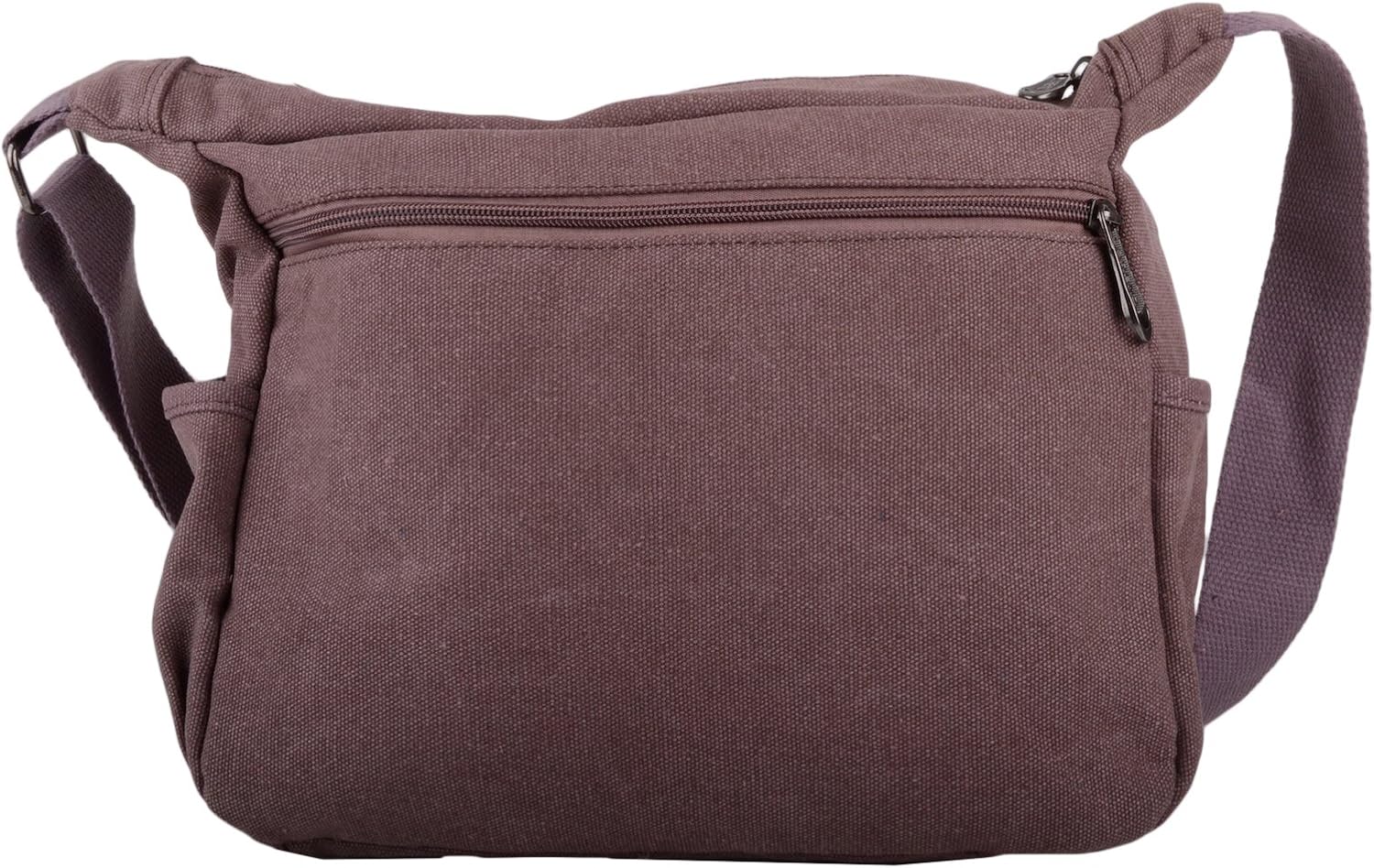 WYE LEATHER Womens/Mens Canvas Work/Travel/Holiday Shoulder/Small Messenger Bag - Burgundy - Image 4