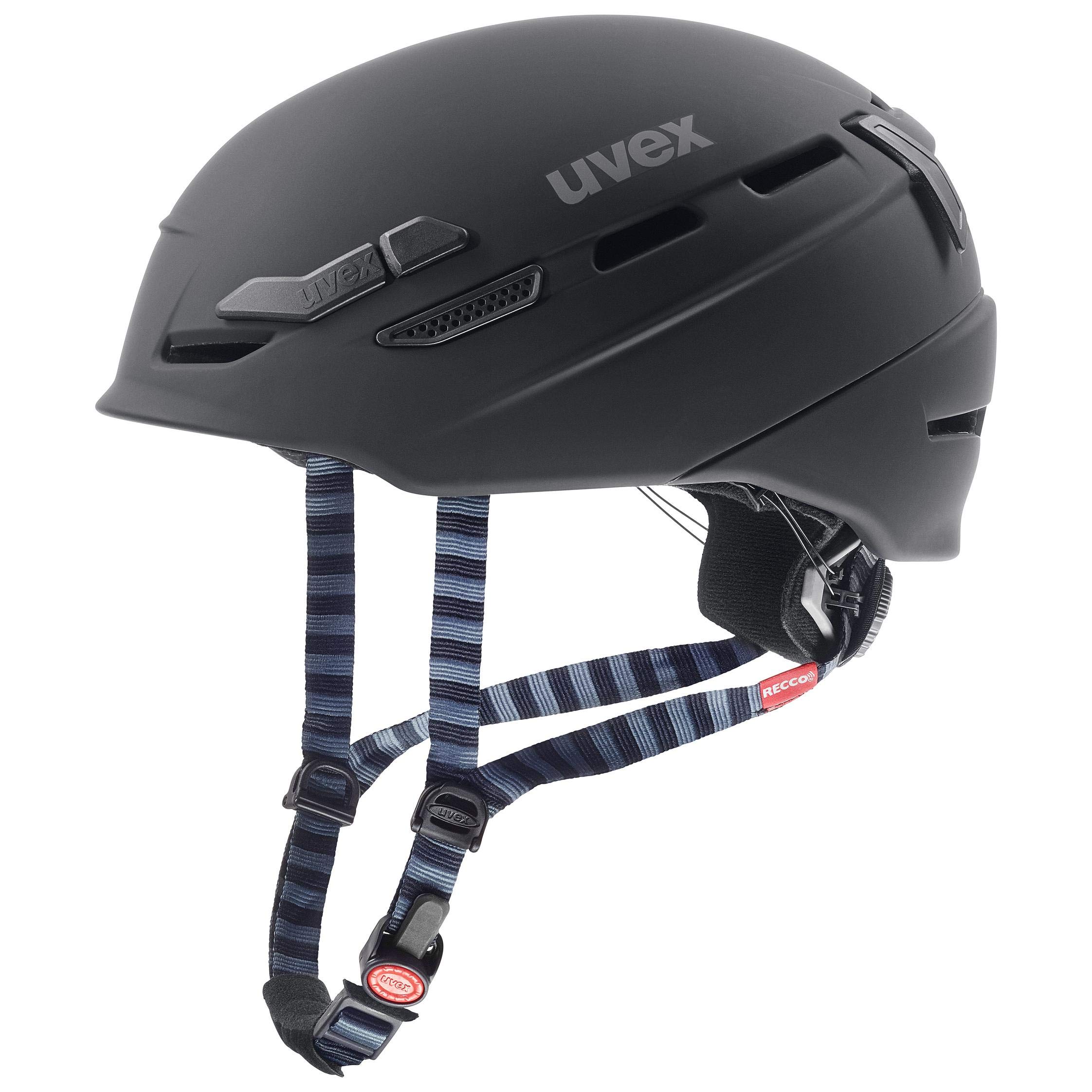 uvex p.8000 Tour - Lightweight Ski, Cycling & Climbing Helmet for Men & Women - Individual Fit - Optimized Ventilation - Black Matt - 55-59 cm