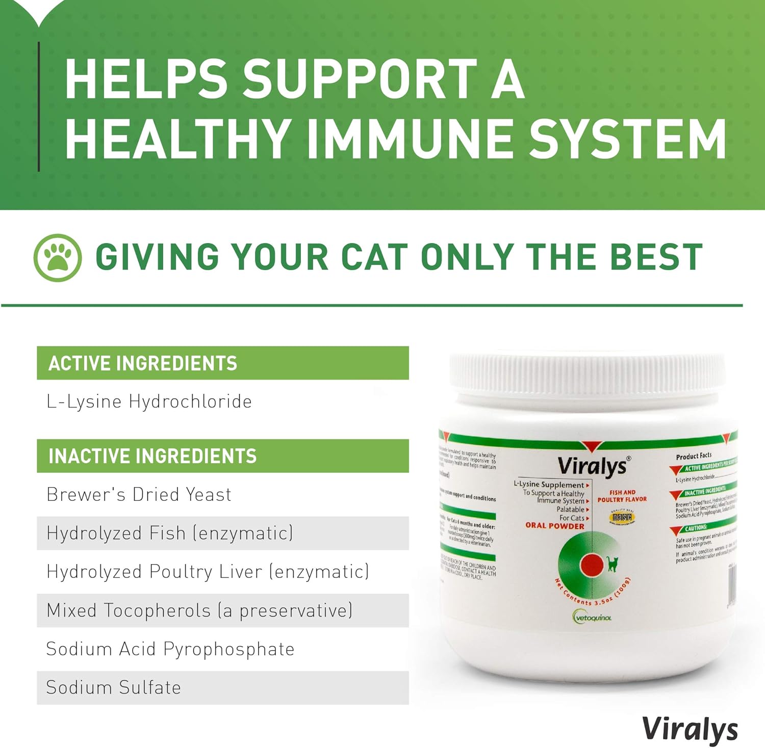 viralys powder for cats