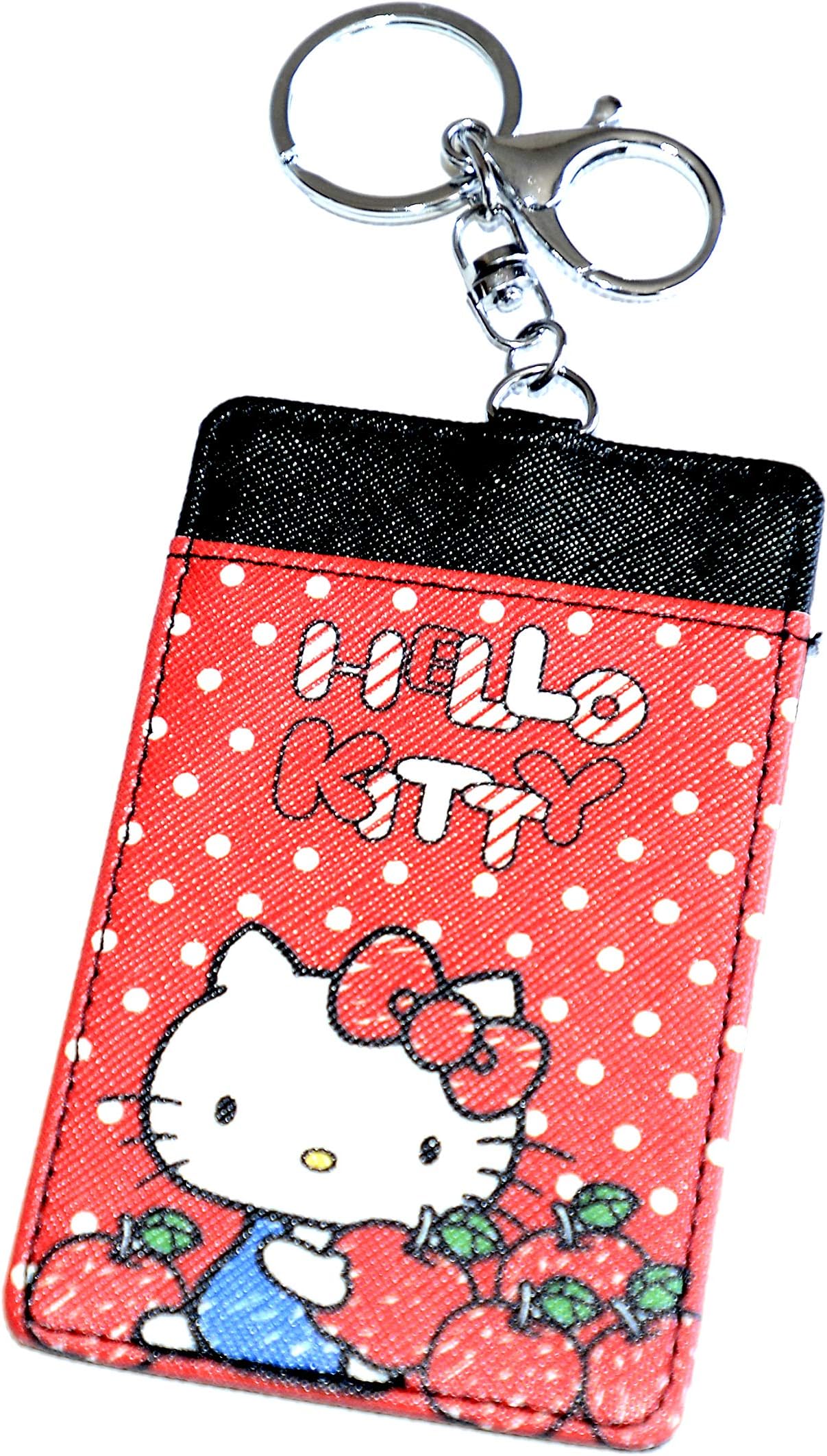 Hello Kitty Funky and Fashionable Ladies and Girls Travel Card Holder/ID Pass with Key Chain
