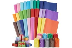 Shindel 120 Sheets Tissue Paper, 20x14 Inch Gift Wrapping Paper Bulk for DIY Crafts Gift Box Wrapping 20 Colors