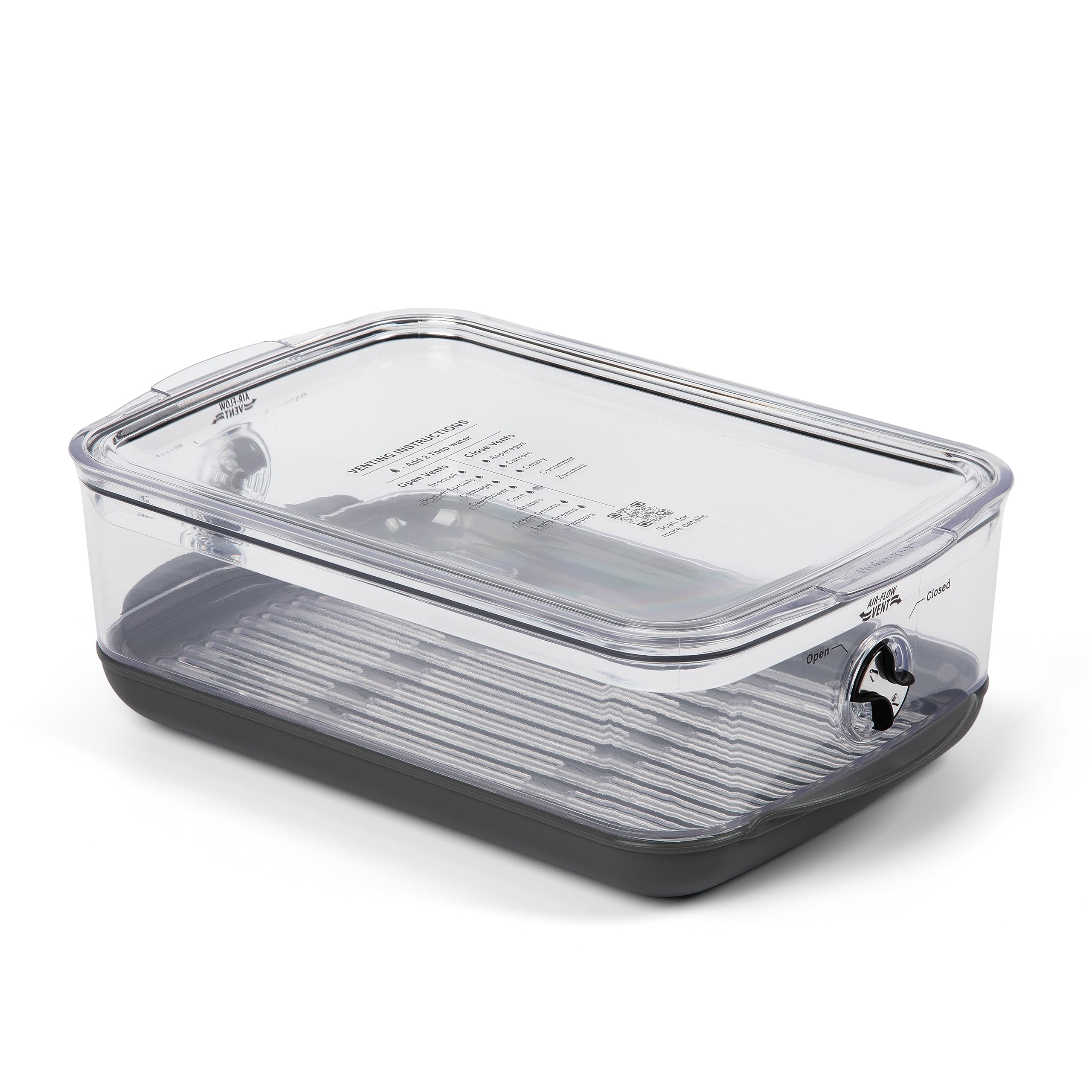 Photo 1 of ProKeeper+ by Progressive Stackable Produce ProKeeper Storage Container with Stay-Fresh Vent System (PKS-907 (3 qt Medium Produce))