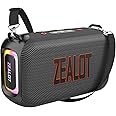 ZEALOT Bluetooth Speaker,50W (60W Peak) Portable Speaker with Loud Audio, Speaker Bluetooth Wireless for Outdoor, IPX6 Waterproof, Dual Pairing, EQ, Bluetooth 5.3, for Home/Outdoor/Beach/Party