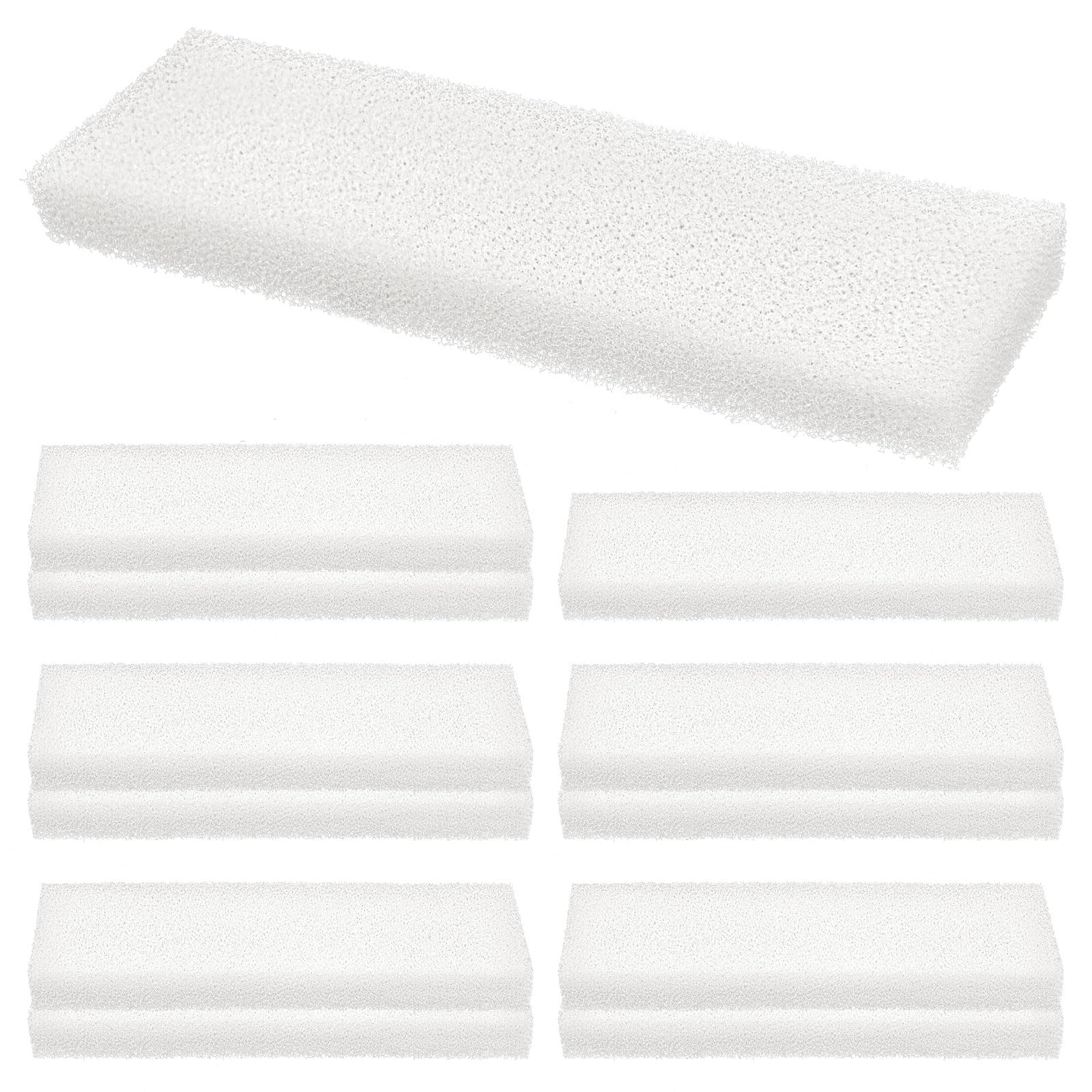 Photo 1 of 12-Pack A-222 Foam Filter Pads Inserts Compatible With Hagen Fluval 204, 205, 206, 207, 304, 305, 306, 307 Filtration Systems Sponge, Aquarium Bio Sponge Replacement for Fluval Foam Filter, White