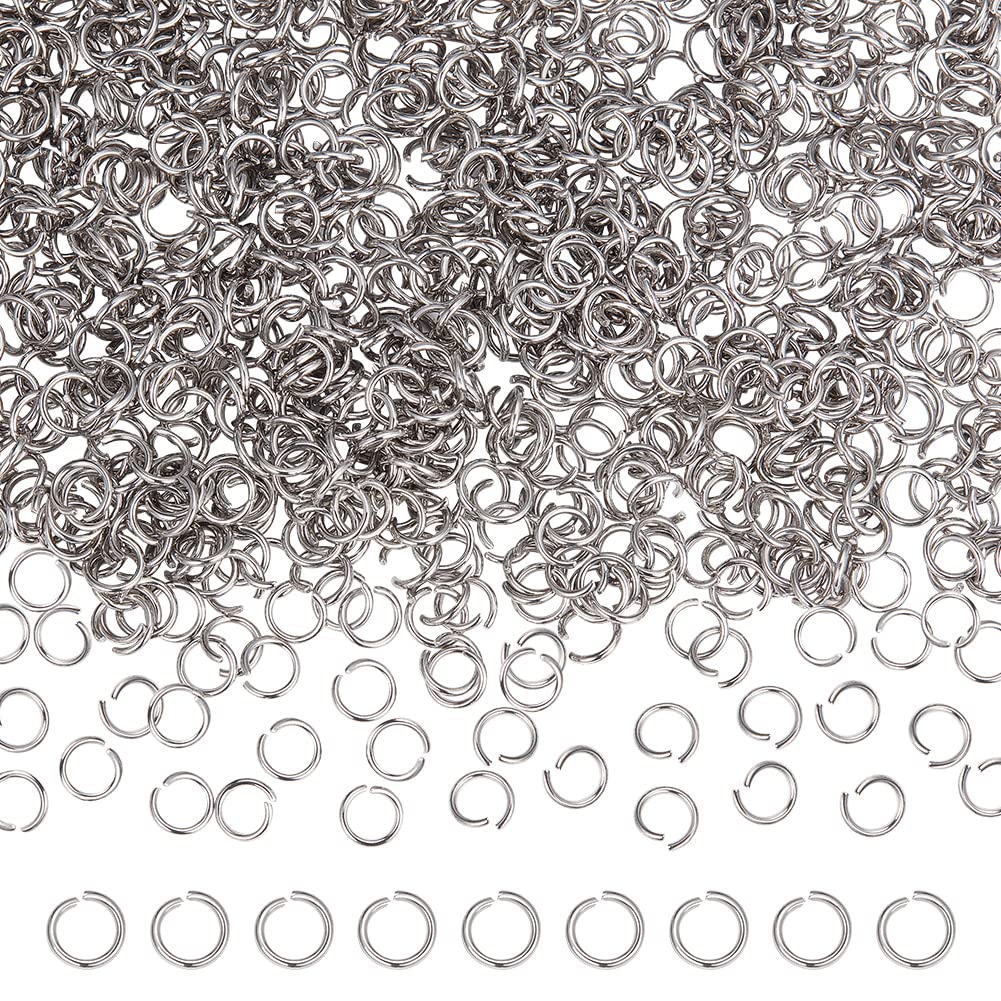 UNICRAFTALE 1000Pcs 6mm Stainless Steel Jump Rings Open Jump Rings Connector Jewelry Findings for Jewelry Making& Craft projects and Necklace Repair