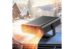 JOTUPLUN Quick Heat Car Heater, 2 in1 Fast Heating and Cooling Fan for Car Windshield Defogger Defroster with 360° Rotatable, Plug in Auto Cigarette Lighter for Cars SUV Truck Trailer