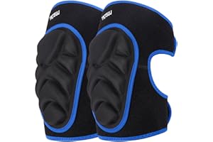 YKTSUJ Knee Pad Women Men for Gardening House Working, Floor and Carpet Cleaning, Construction Work, Cleaning Knee Pads With High Elastic Fabric Black with Blue Edge M