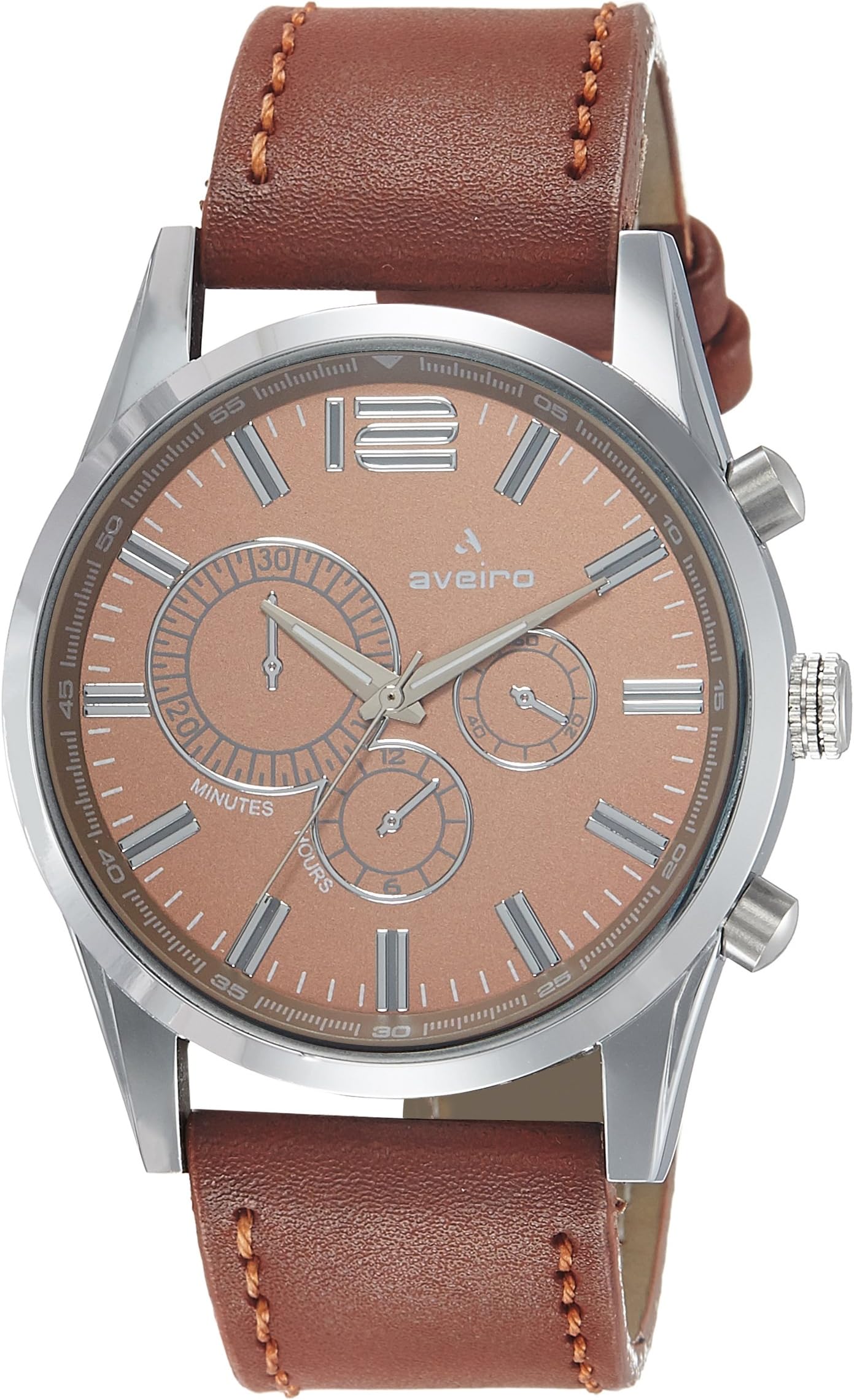 Aveiro Analog Brown Dial Men's Watch-AV5MULTILTR