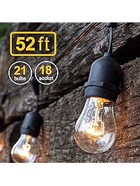 Amico 52ft Outdoor String Lights