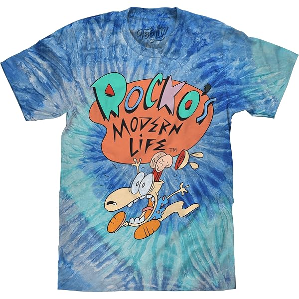 Tee Luv Men's Rocko's Modern Life Cartoon T-Shirt - 90s Cast Vintage Graphic Tee, 100% Cotton, Distressed Print - View #6