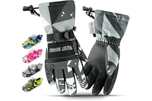 West Biking Winter Gloves for Boys and Girls, 3M Thinsulate Kids Winter Ski Gloves Suitable for Outdoor Activities, Cycling, and Snowboarding