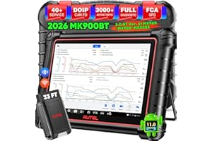 Autel Scanner MaxiCOM MK900BT, 2026 MK900-BT Bidirectional Diagnostic Scan Tool, 2.0 BT Ver. of MK900 MX900 8in Up of MK808S 
