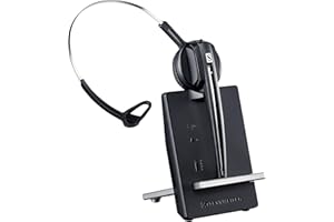 Sennheiser D 10 USB ML - US (506418) Single-Sided Wireless DECT Headset, with Direct Softphone Connection, Noise Cancelling Microphone, and is Skype for Business Certified (Black)