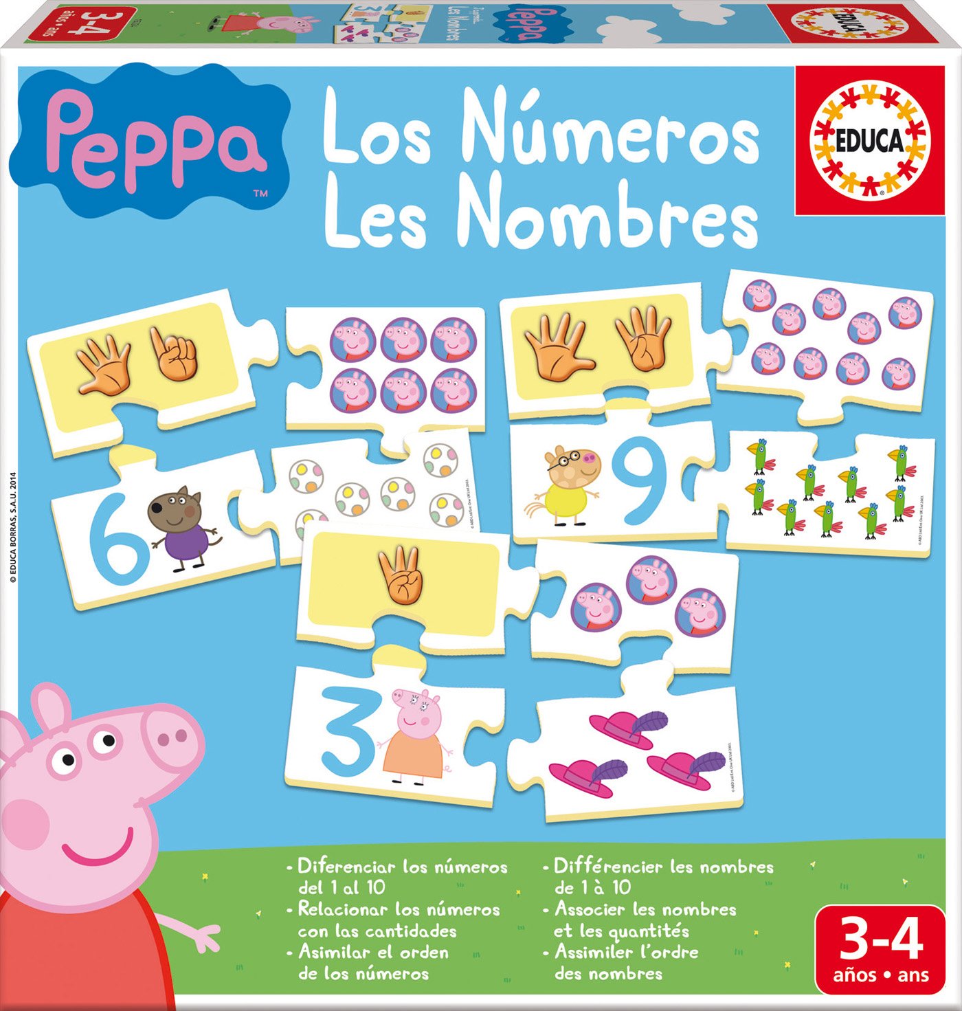 Resultado de imagen de los números peppa pig educa