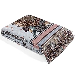 Shesyuki Boho Throw Blanket Reversible Cotton