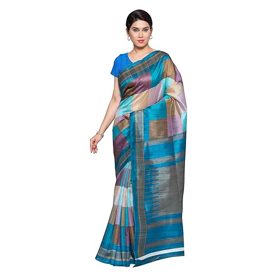 Oomph! Womens Art Silk Saree with Blouse Piece