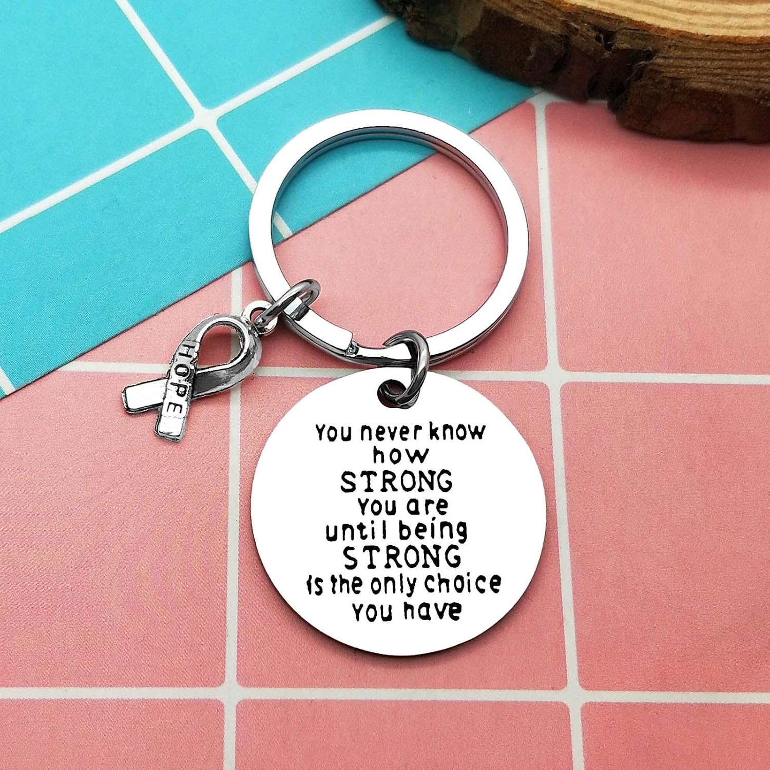 Inspirational Keychain You Never Know How Strong You Are Inspirational Keyring for Friends Christmas Birthday Gifts Graduation Gifts for Teen Girls Boys Cancer Survivor Keychain Sobriety Gift - Image 5