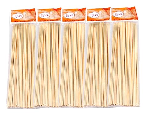 Ezee Wooden Kebab Skewers - 8 Inches (5x90 Pieces)