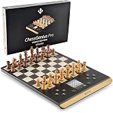 Millennium ChessGenius Pro Wood Edition M818 &ndash; Electronic Chess Board with Handcrafted Wooden Pieces &amp; 2200 ELO Adaptive AI Coach, Magnetic Travel Design &amp; HighSensity Pressure Sensors