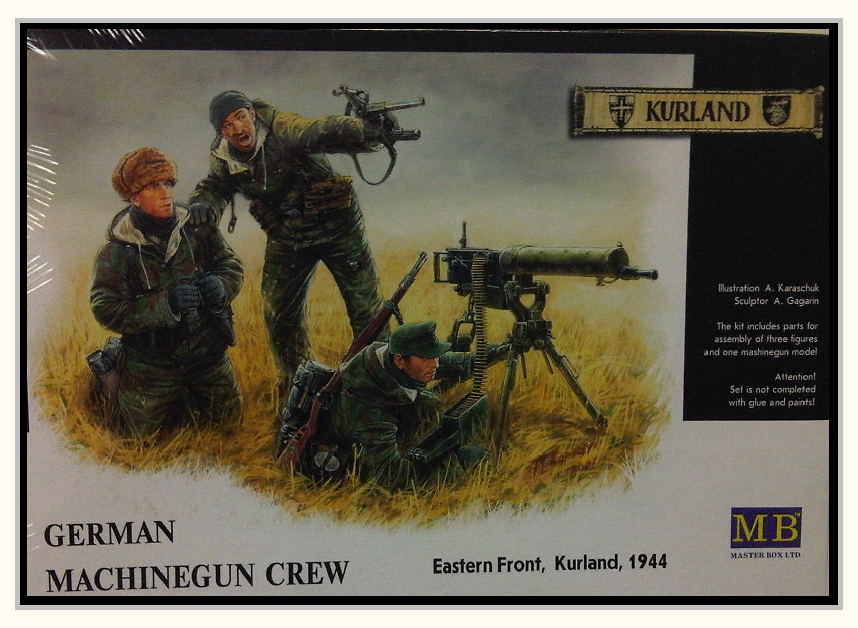 Masterbox 1:35 Scale German Machine-Gunners, Eastern Front 1944 Figure, 10.2 x 5.1 x 5.1 centimetres
