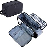 ZEEMO Toiletry Bag for Men, Extra Large Water-resistant Dopp Kit with Double Side Full Open Design, Shaving Bag for Toiletrie