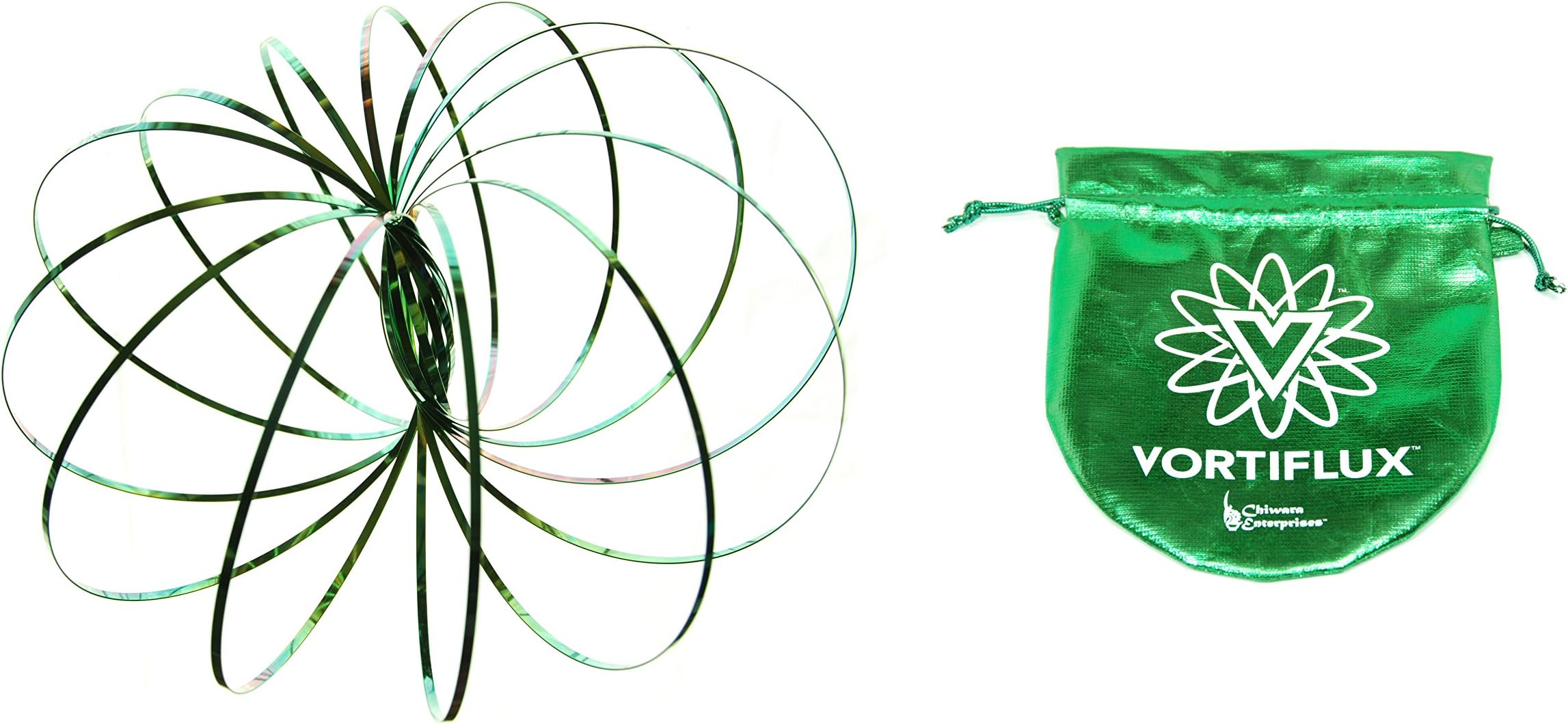 Vortiflux Flow Rings Kinetic Spring Toy (Peacock Green)
