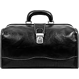 Leather Doctor Bag Medical Satchel Unisex Brown - Time Resistance