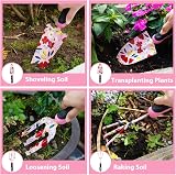 Fixmend 12 Pcs Garden Tools Set with Floral Print in Gift Box view 5