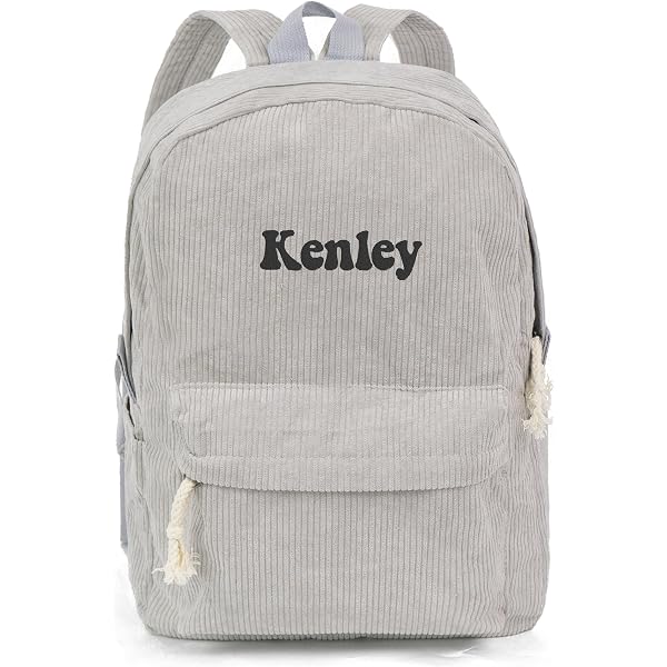 MT WORLD Personalized Corduroy Backpack - Vintage Style Laptop Daypack For College & Travel