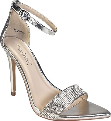 embellished strap heels