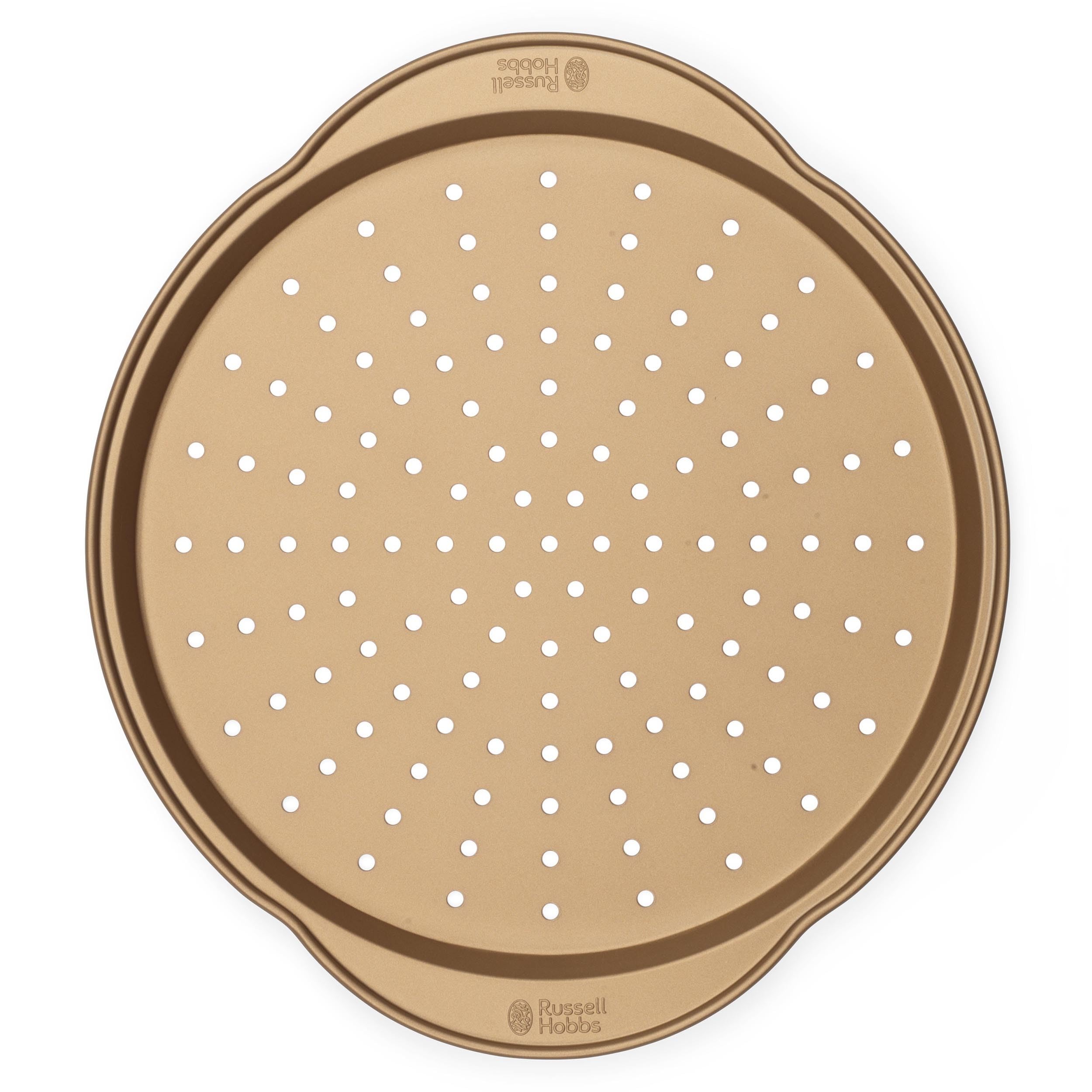 Russell Hobbs Opulence Pizza Tray – 37cm Non-Stick Carbon Steel Round Pan with Perforated Base for Even Heat Distribution, Ideal for Pizza, Chips & Garlic Bread, Oven Safe to 220°C