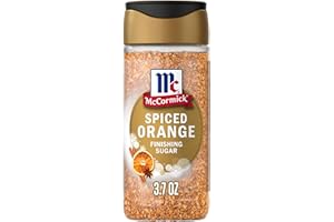 McCormick Finishing Sugar, Spiced Orange, Limited Edition, Bright Citrus Flavor with Warm Spices, For Muffins, Pie, Cocktails, Cider, Tea, and More, 3.7 oz