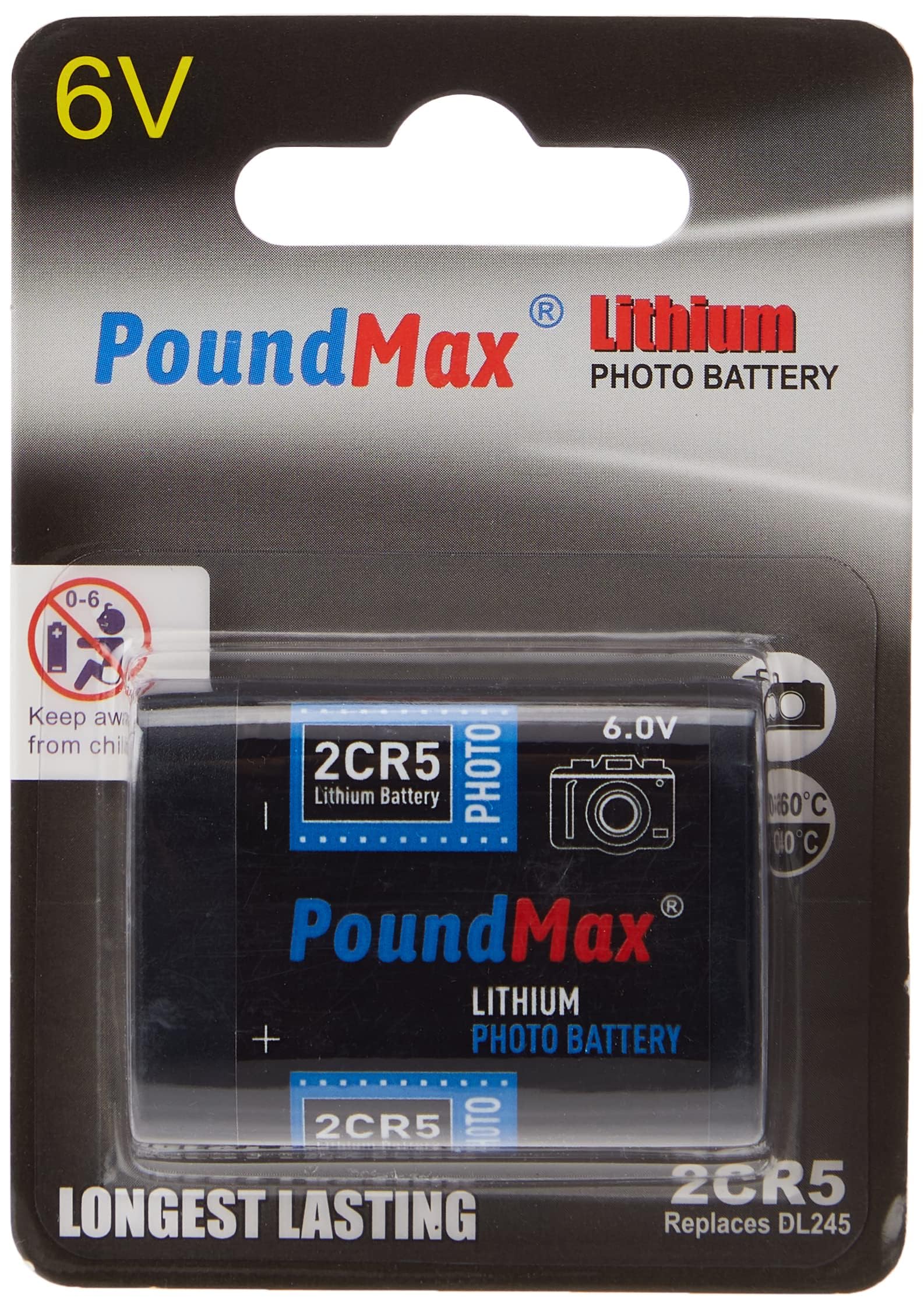 2CR5 Camelion 6 V Lithium-Ion Photo Battery High Capacity by PoundMax