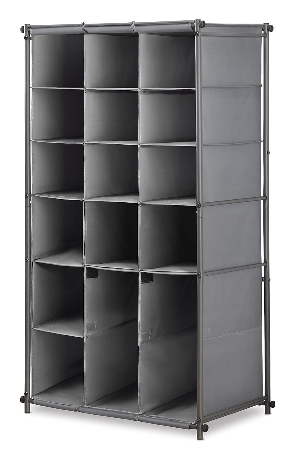gunmetal gray shoes on Whitmor Portable Organizer For Up To 18 Pair Of Shoes Gunmetal Gray Boot Shoe Cabinet