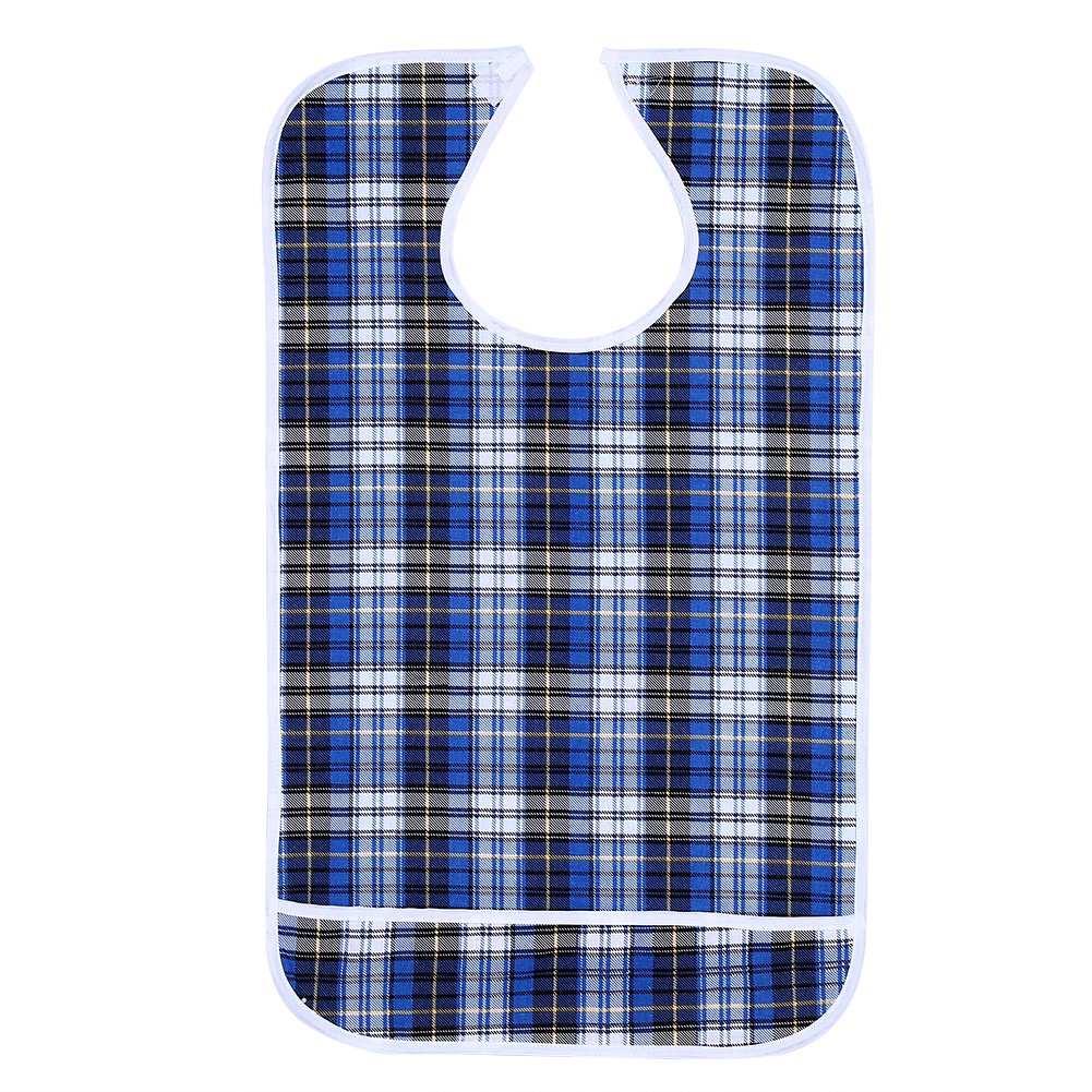 ViaGasaFamido Waterproof Adult Bibs,Reusable Washable Stain Resistant Clothing Protector for Limited Mobility, the Elderly, Adult Mealtime Bib Protector Aid Apron(# 2)