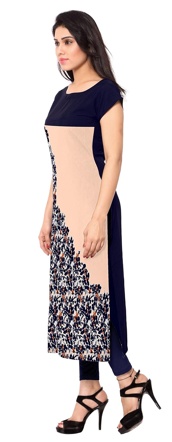 ziyaa women's straight crepe kurta