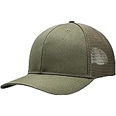 Mens Mesh Snapback Hat Fits One Size & XXL | Structured Adjustable Trucker Hats | Sturdy Outdoor Blank Baseball Cap