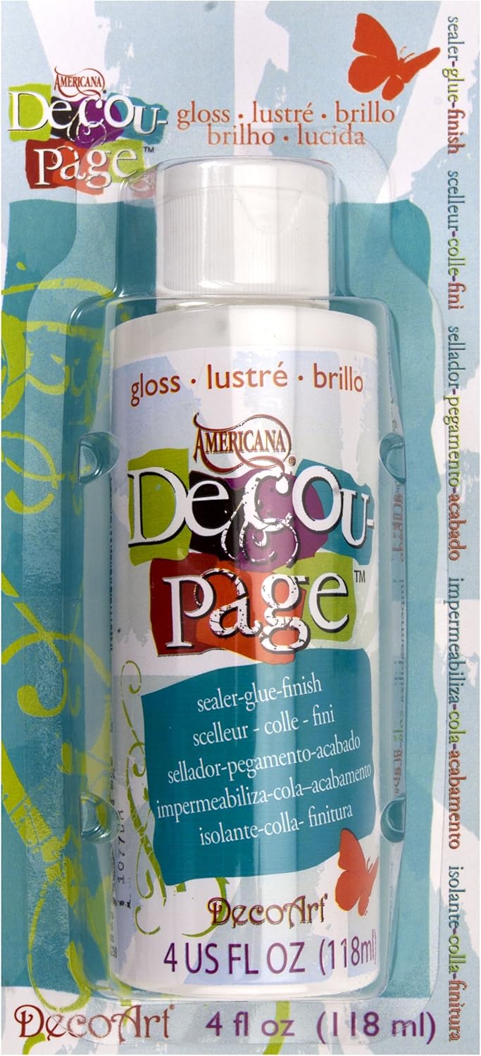 DecoArt 4Ounce Decoupage Glue, Gloss Finish Carded