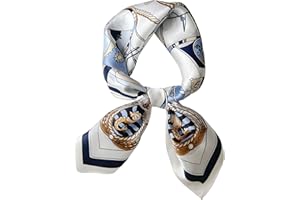 Konblimc 100% Pure Mulberry Silk Scarfs Neck Scarf for Women Medium Square Scarf Neckerchief Girl Silk Hair Scarf 27" x 27"