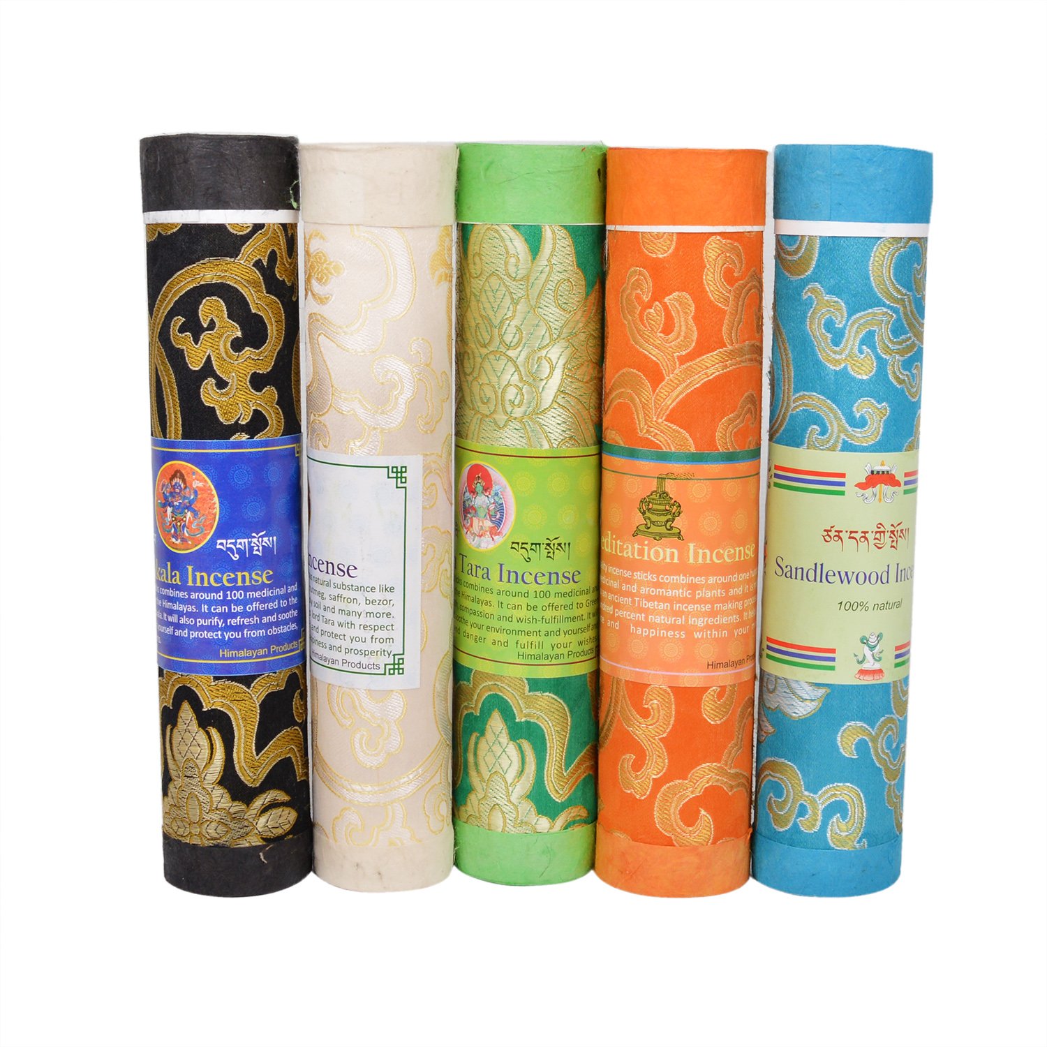 Bermoni Bhutanese Aromatic Incense Tibetan Meditation Joss Sticks - Pack of 5 Meditation Incense (FH-INS-1032MIX1)