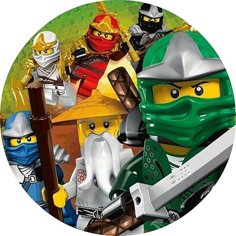 Tortenaufleger Tortenfoto Aufleger Foto Bild Ninjago (23) rund ca. 20 cm *NEU*OVP*